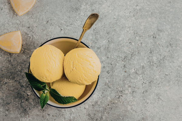 comment présenter son sorbet citron basilic novascope