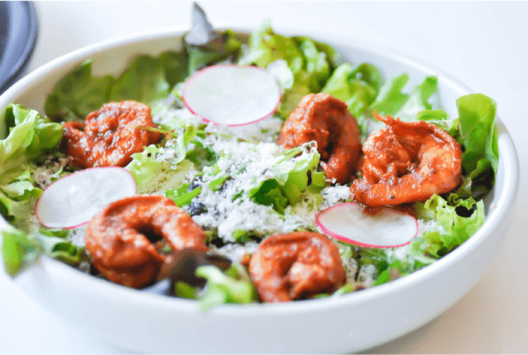quel légume servir avec des gambas