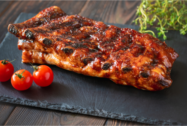 travers de porc au four